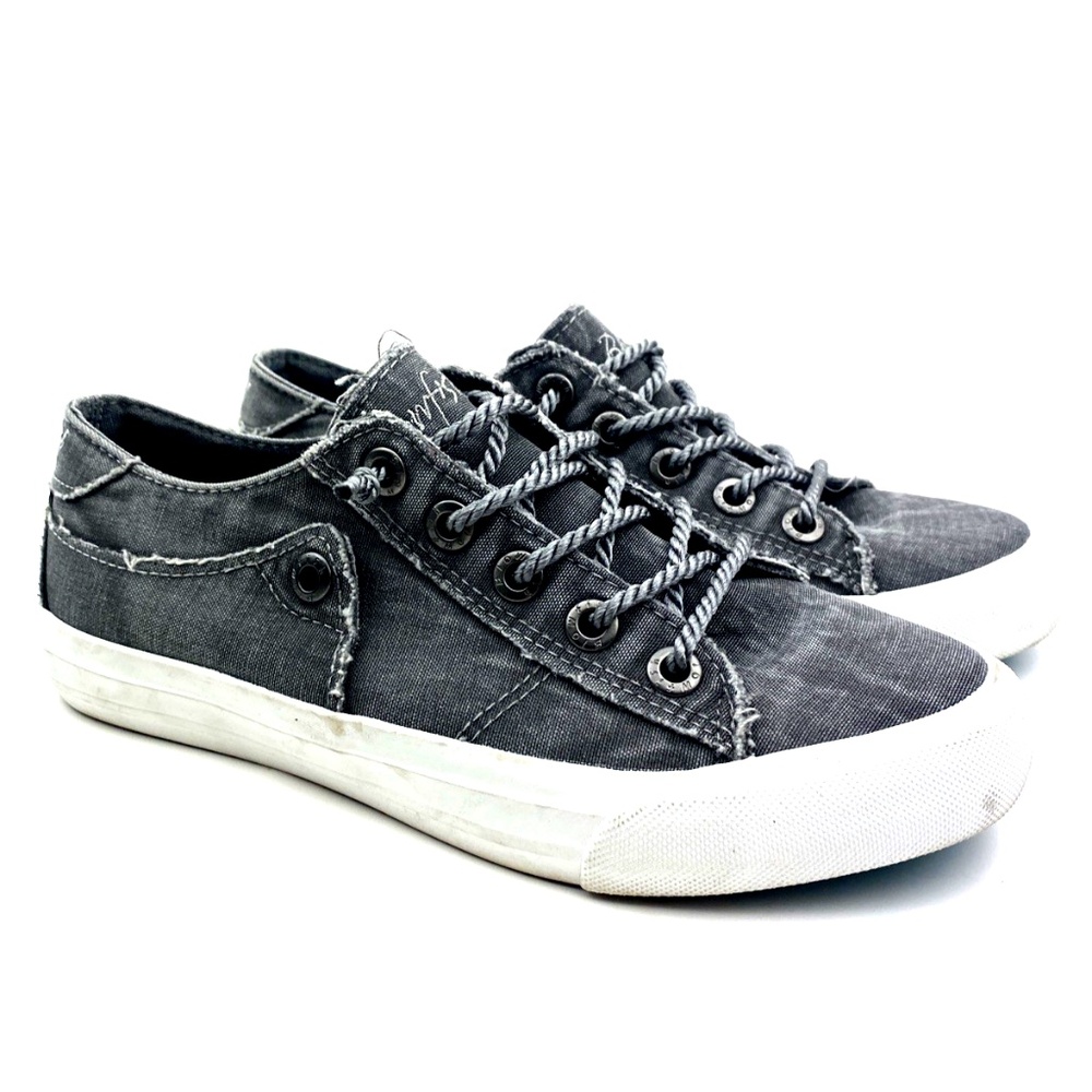 Blowfish Malibu Women's Shoes Size 7 Gray Sneakers Washed Canvas Slip on